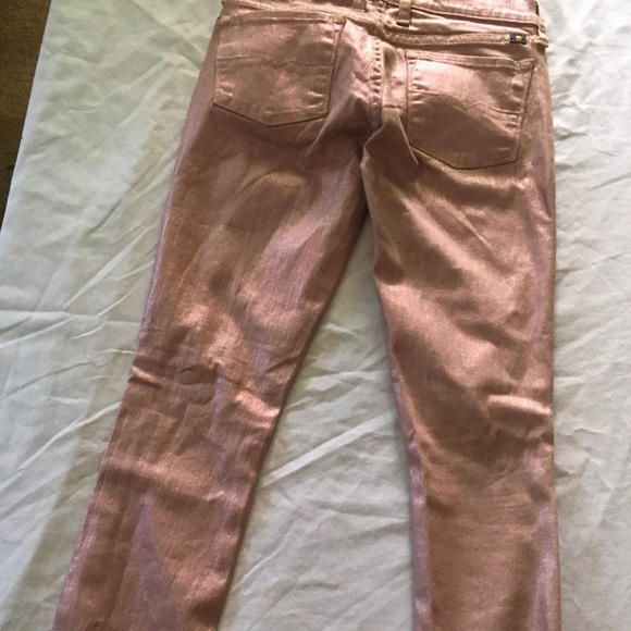 Lite Pink Metallic Lucky Brand Metallic Jeans - Picture 2 of 5